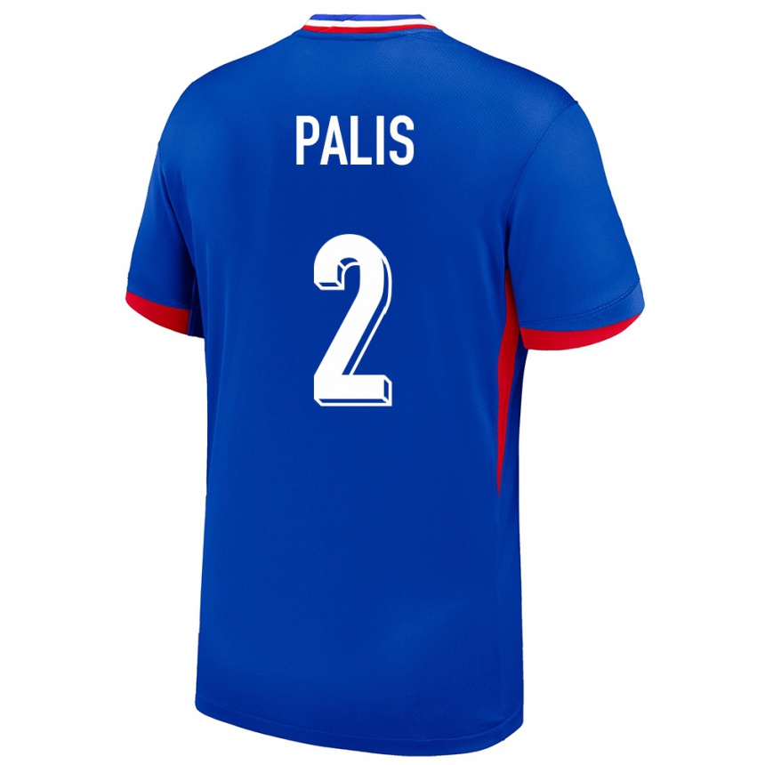 Men Football France Ella Palis #2 Blue Home Jersey 24-26 T-Shirt Uk