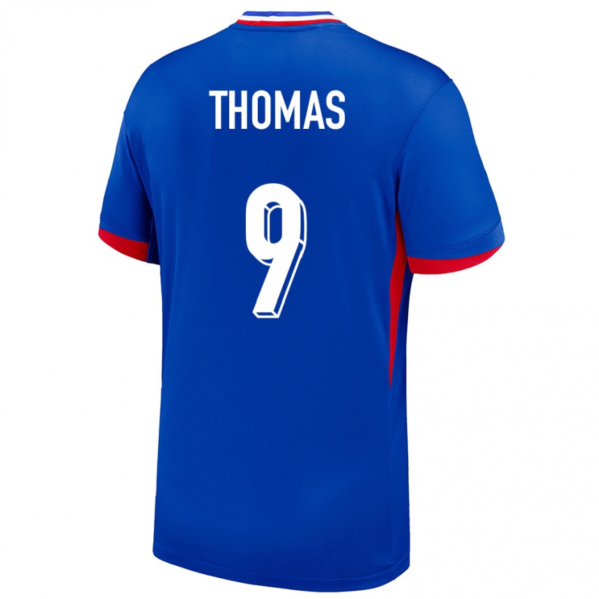 Men Football France Lindsey Thomas #9 Blue Home Jersey 24-26 T-Shirt Uk