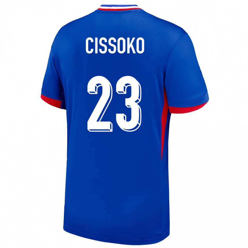 Men Football France Hawa Cissoko #23 Blue Home Jersey 24-26 T-Shirt Uk