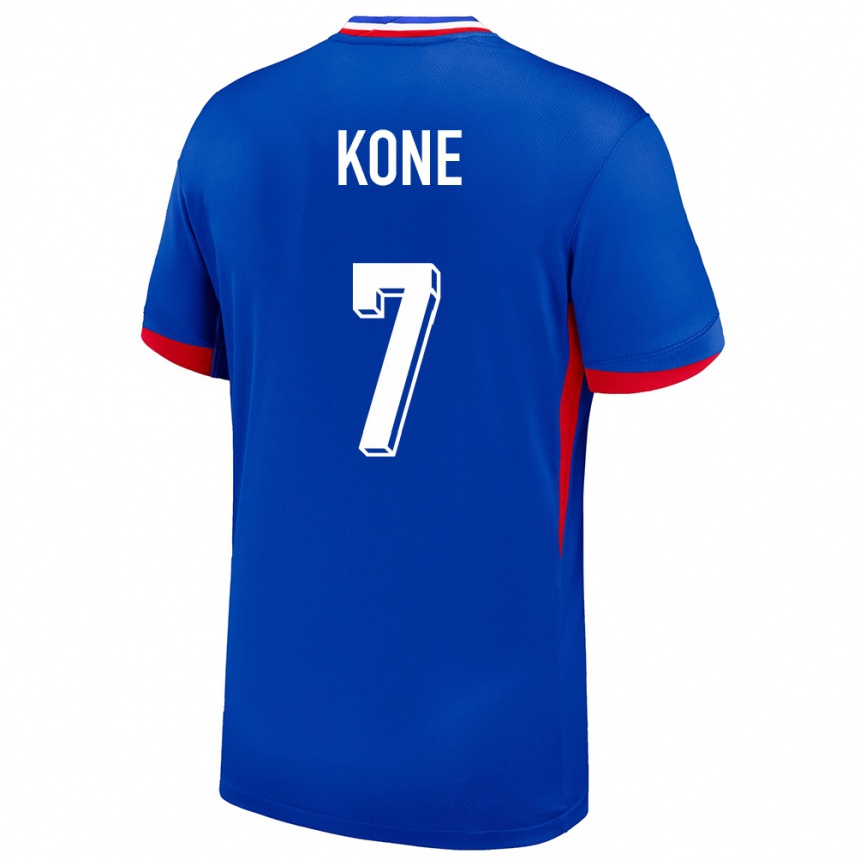 Men Football France Kouadio Kone #7 Blue Home Jersey 24-26 T-Shirt Uk