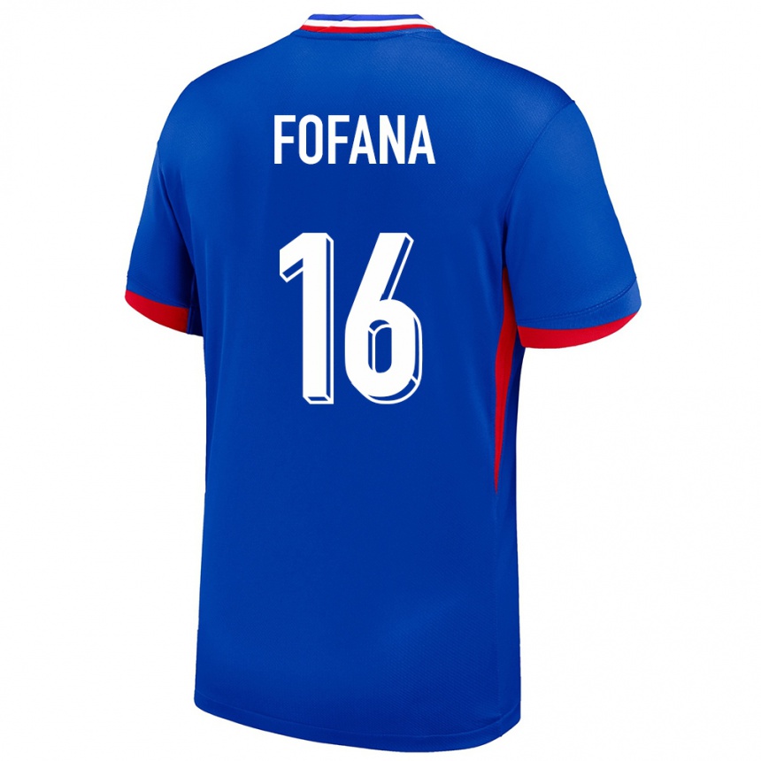 Men Football France Yahia Fofana #16 Blue Home Jersey 24-26 T-Shirt Uk