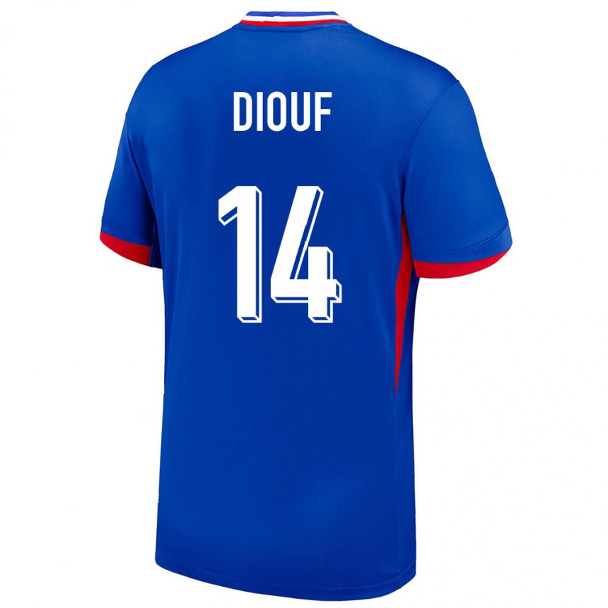 Men Football France Andy Diouf #14 Blue Home Jersey 24-26 T-Shirt Uk