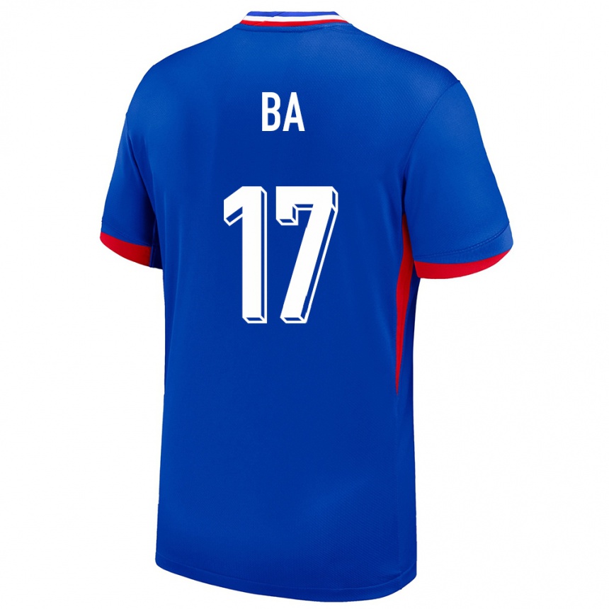 Men Football France Abdoullah Ba #17 Blue Home Jersey 24-26 T-Shirt Uk