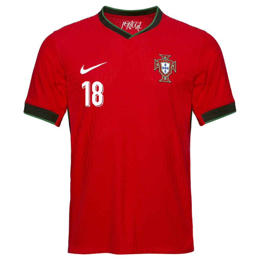 Men Football Portugal Andre Gomes #18 Red Home Jersey 24-26 T-Shirt Uk