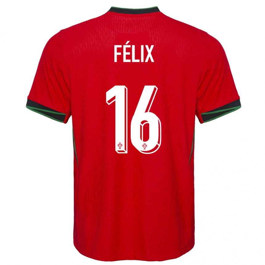 Men Football Portugal Hugo Felix #16 Red Home Jersey 24-26 T-Shirt Uk