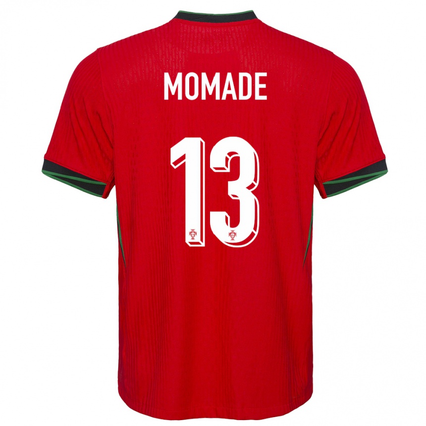 Men Football Portugal Rayhan Momade #13 Red Home Jersey 24-26 T-Shirt Uk