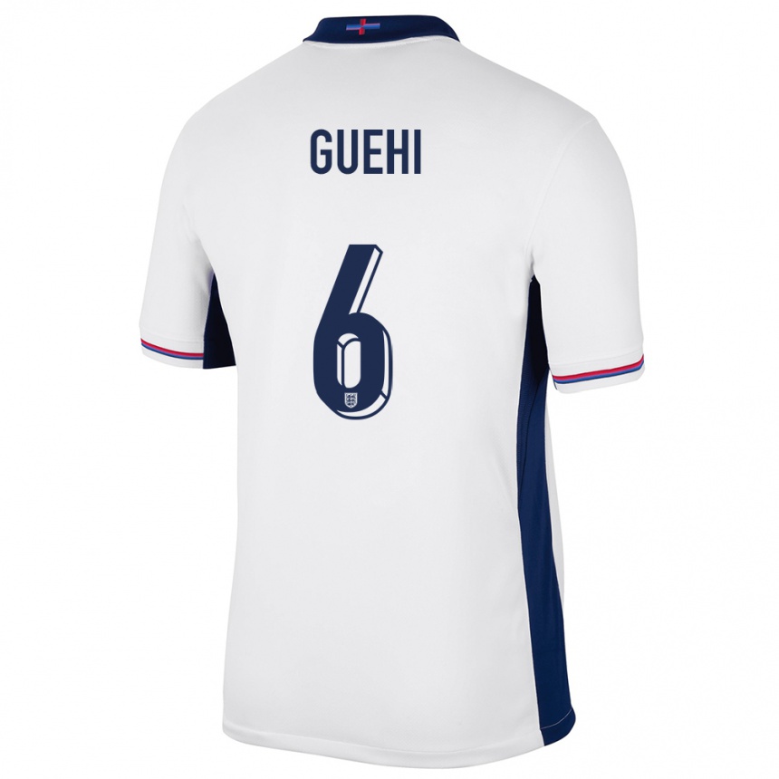 Men Football England Marc Guehi #6 White Home Jersey 24-26 T-Shirt Uk