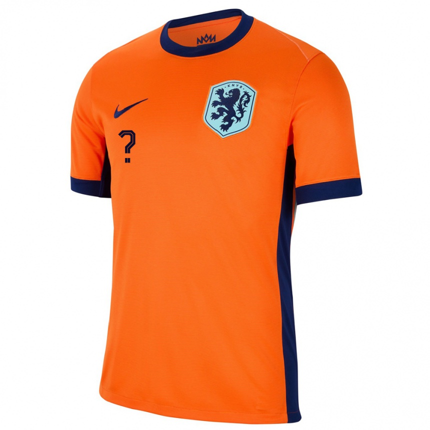 Men Football Netherlands Your Name #0 Orange Home Jersey 24-26 T-Shirt Uk