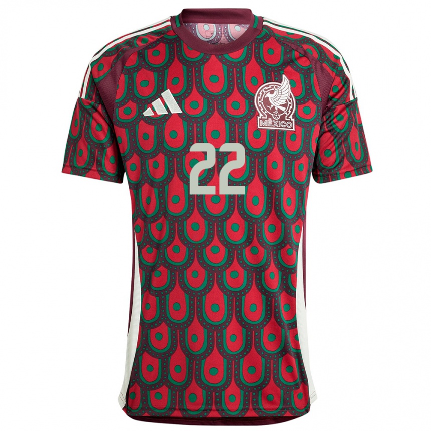 Men Football Mexico Hirving Lozano #22 Maroon Home Jersey 24-26 T-Shirt Uk