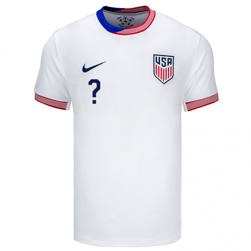 Men Football United States Your Name #0 White Home Jersey 24-26 T-Shirt Uk