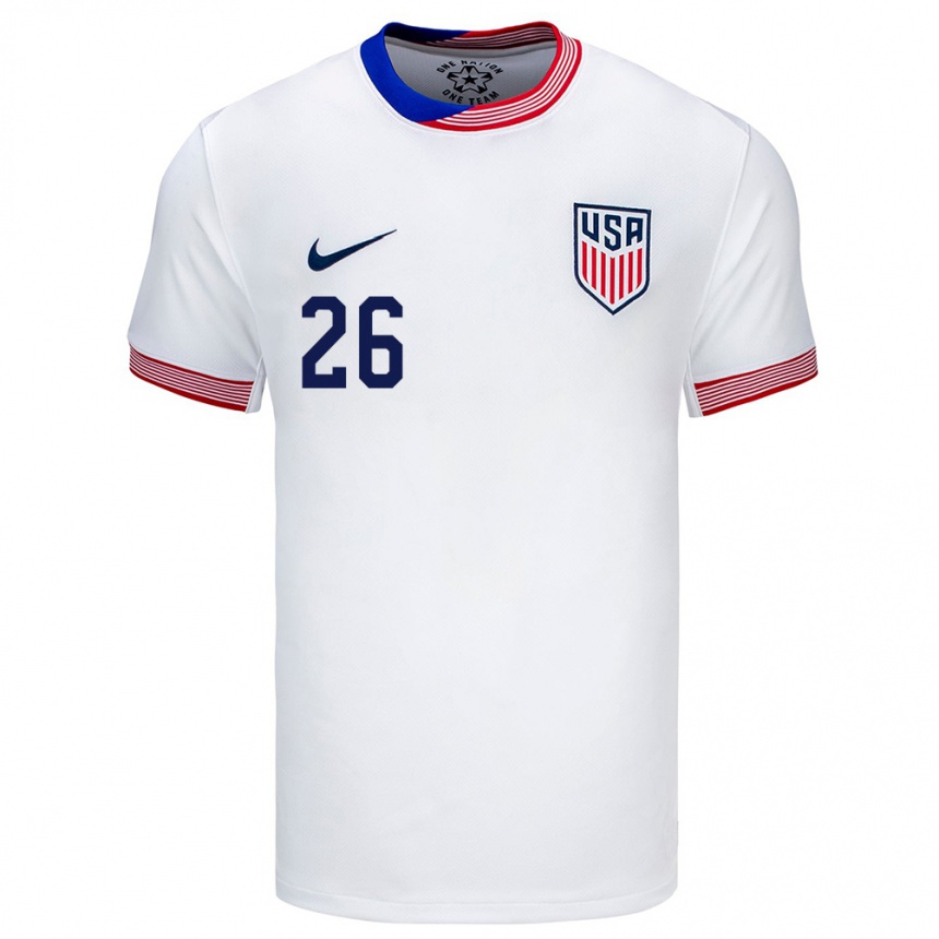 Men Football United States Josh Sargent #26 White Home Jersey 24-26 T-Shirt Uk