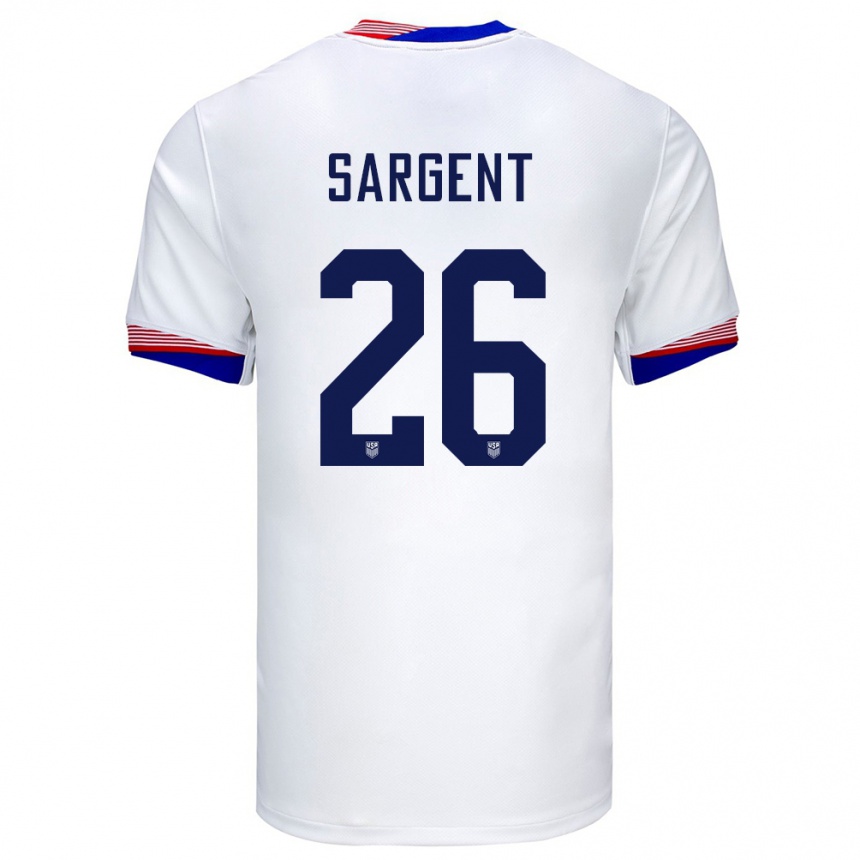 Men Football United States Josh Sargent #26 White Home Jersey 24-26 T-Shirt Uk