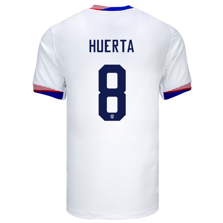 Men Football United States Sofia Huerta #8 White Home Jersey 24-26 T-Shirt Uk