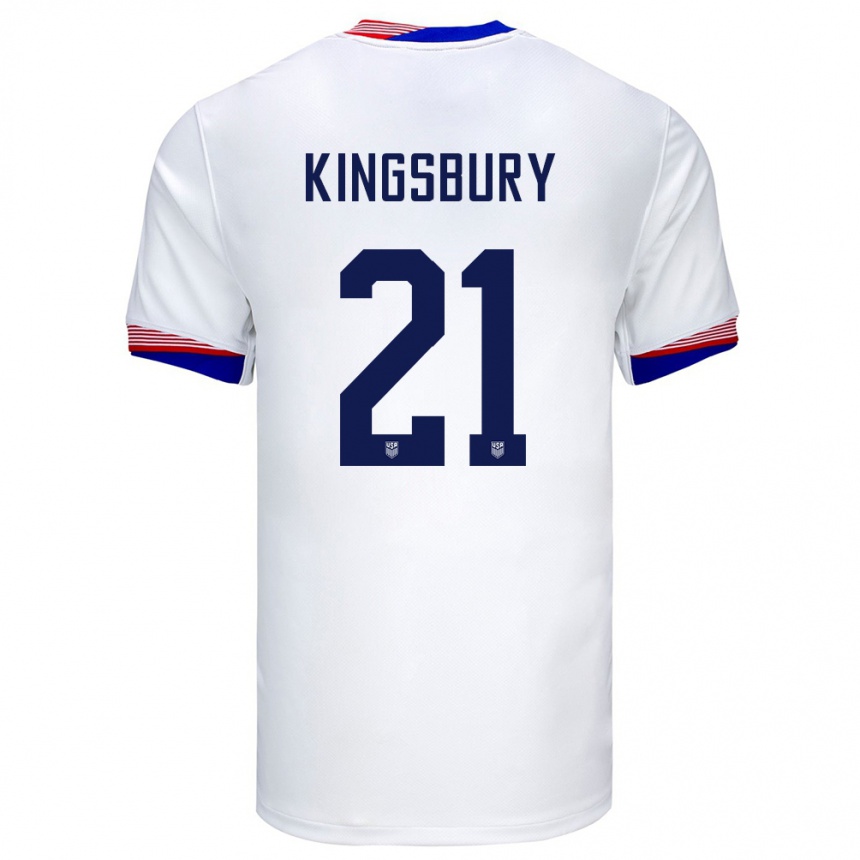 Men Football United States Aubrey Kingsbury #21 White Home Jersey 24-26 T-Shirt Uk