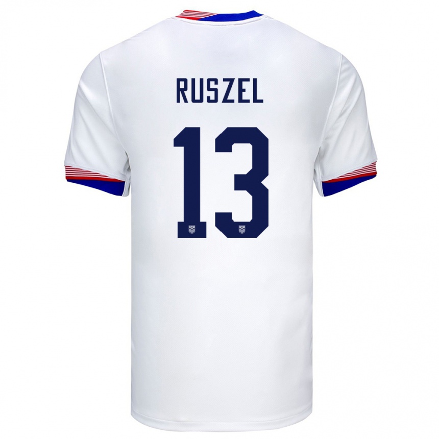 Men Football United States Marcel Ruszel #13 White Home Jersey 24-26 T-Shirt Uk