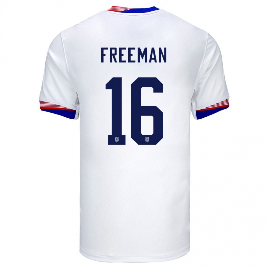 Men Football United States Alex Freeman #16 White Home Jersey 24-26 T-Shirt Uk