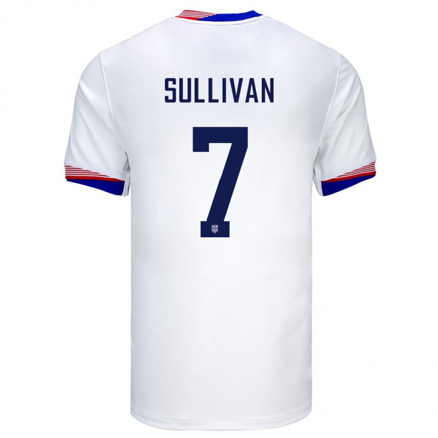 Men Football United States Quinn Sullivan #7 White Home Jersey 24-26 T-Shirt Uk