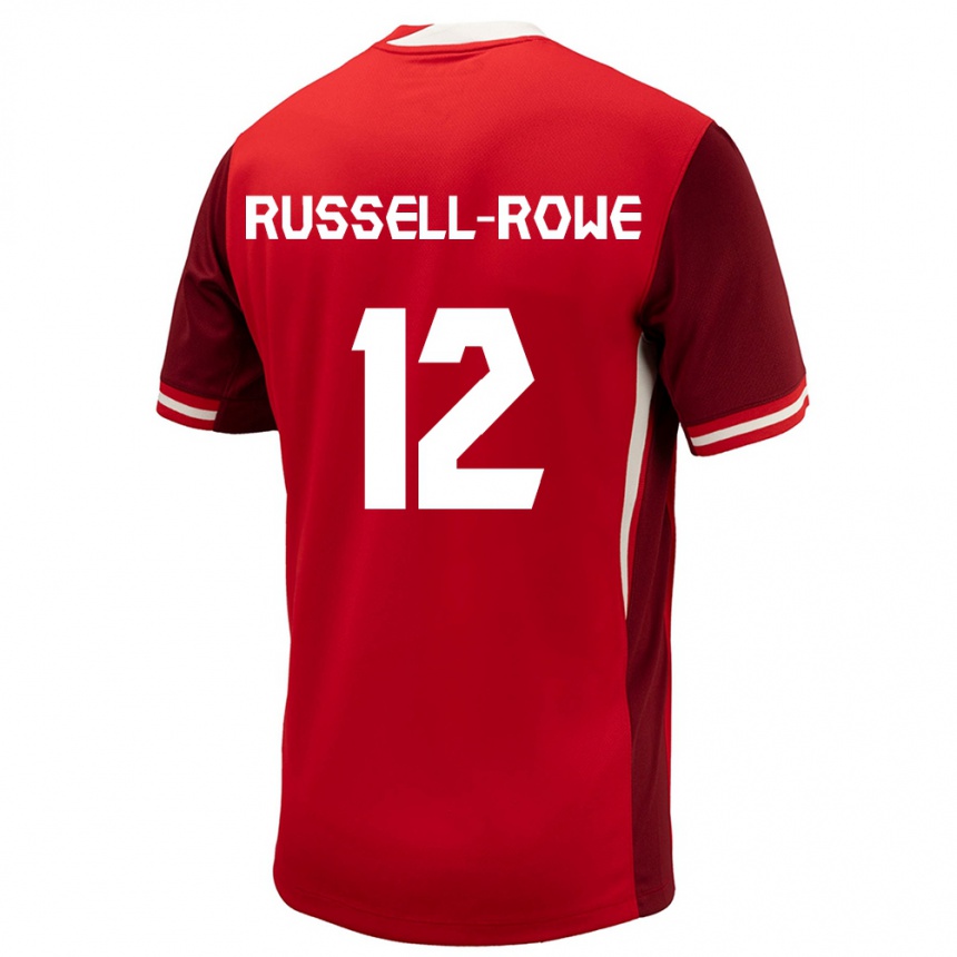 Men Football Canada Jacen Russell-Rowe #12 Red Home Jersey 24-26 T-Shirt Uk