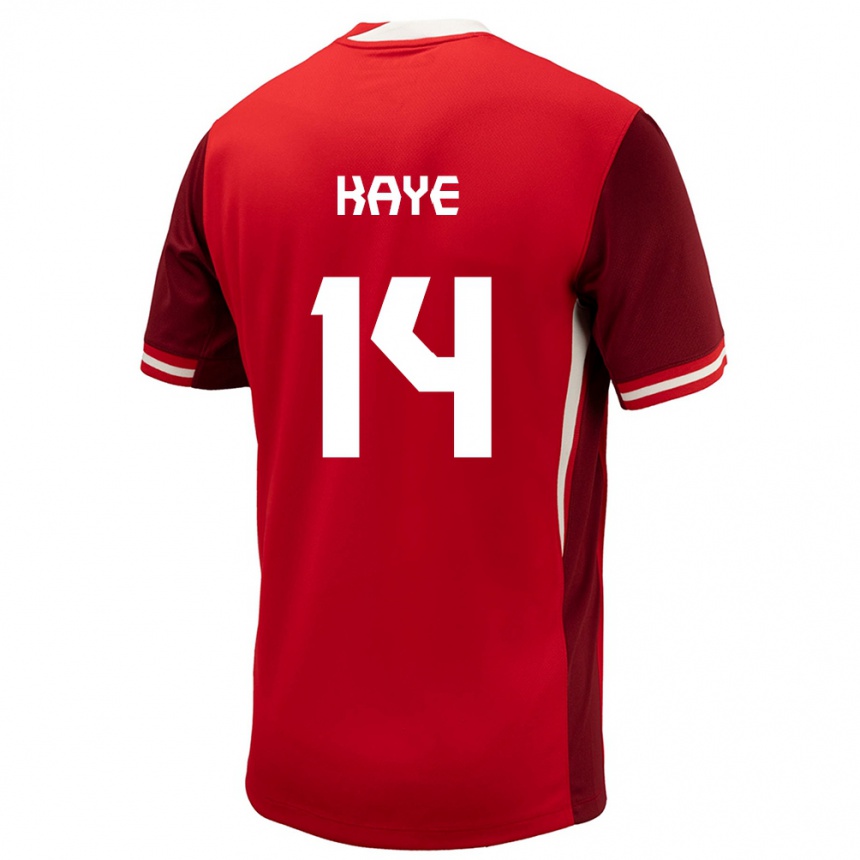 Men Football Canada Mark Anthony Kaye #14 Red Home Jersey 24-26 T-Shirt Uk