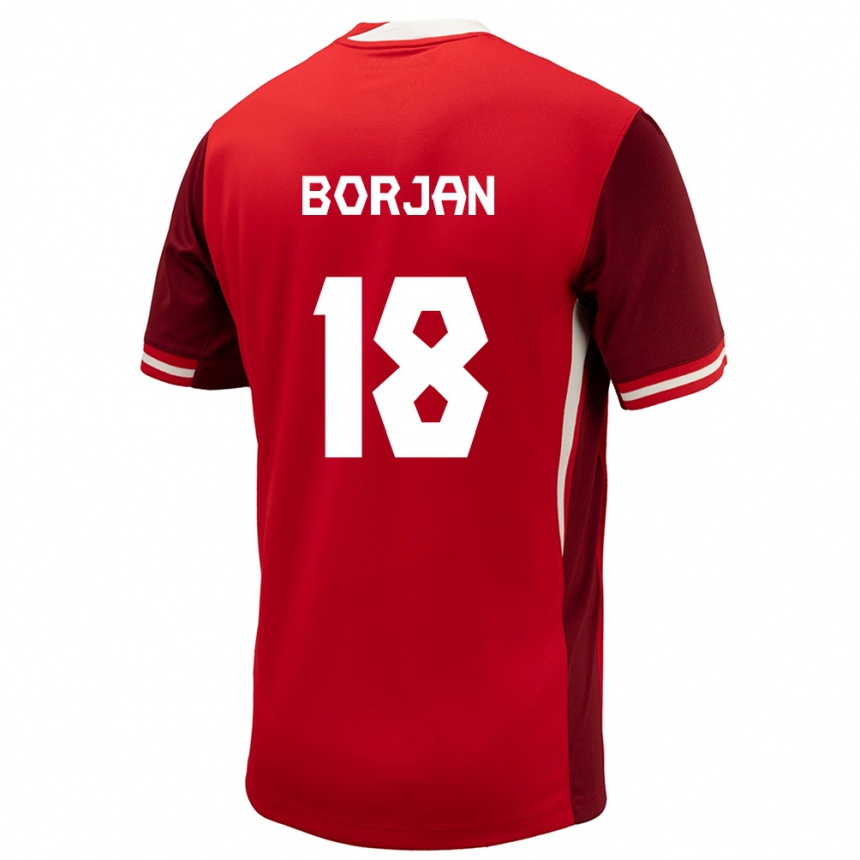 Men Football Canada Milan Borjan #18 Red Home Jersey 24-26 T-Shirt Uk