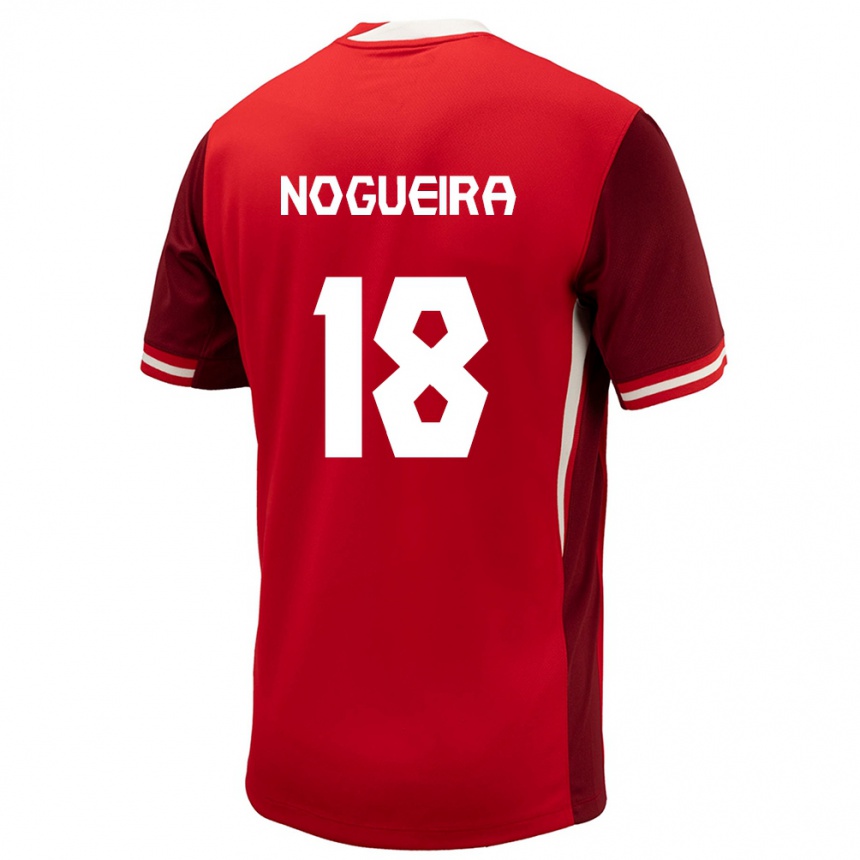 Men Football Canada Matthew Nogueira #18 Red Home Jersey 24-26 T-Shirt Uk