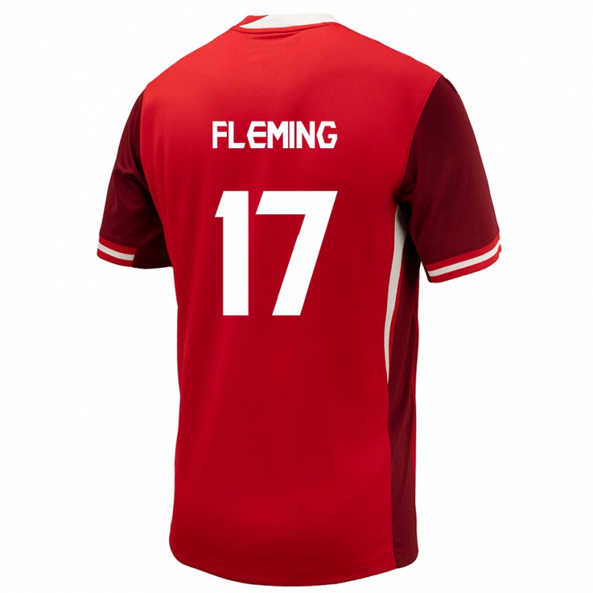 Men Football Canada Jessie Fleming #17 Red Home Jersey 24-26 T-Shirt Uk