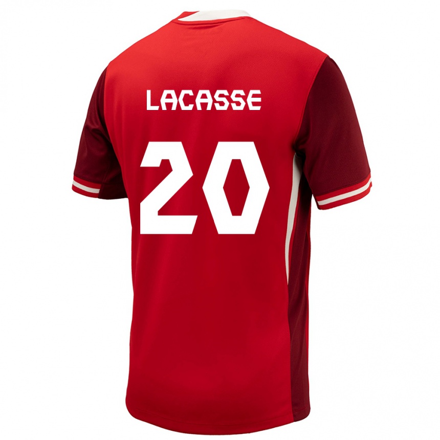 Men Football Canada Cloe Lacasse #20 Red Home Jersey 24-26 T-Shirt Uk