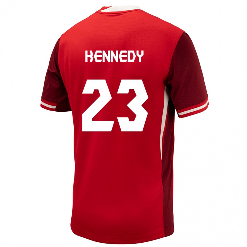 Men Football Canada Scott Kennedy #23 Red Home Jersey 24-26 T-Shirt Uk