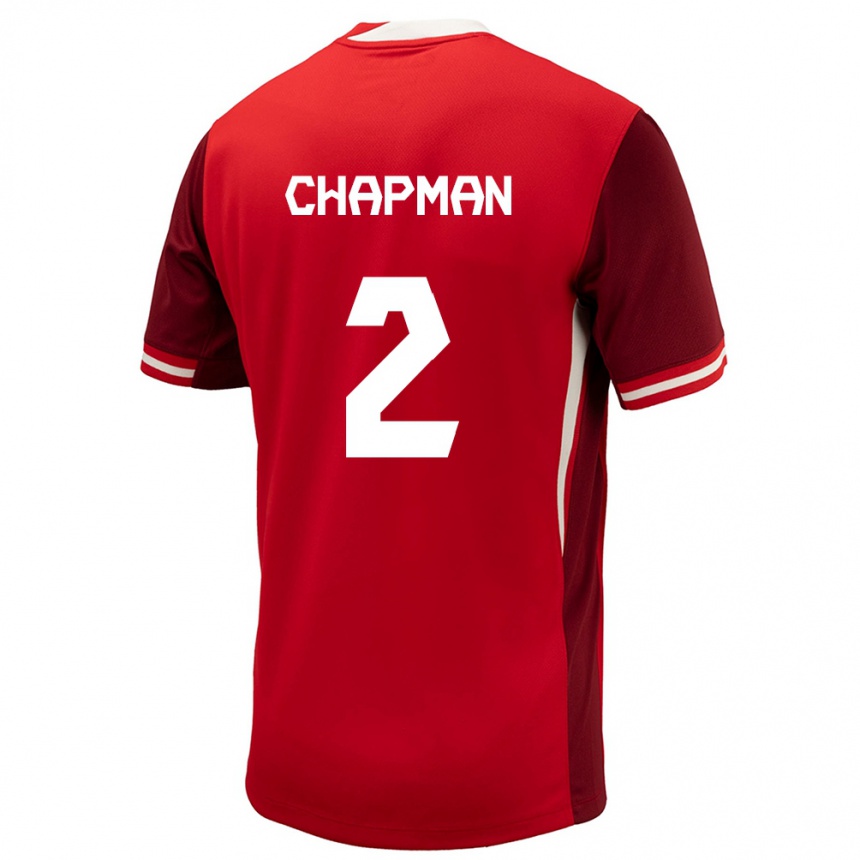 Men Football Canada Allysha Chapman #2 Red Home Jersey 24-26 T-Shirt Uk