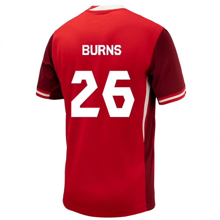 Men Football Canada Zoe Burns #26 Red Home Jersey 24-26 T-Shirt Uk