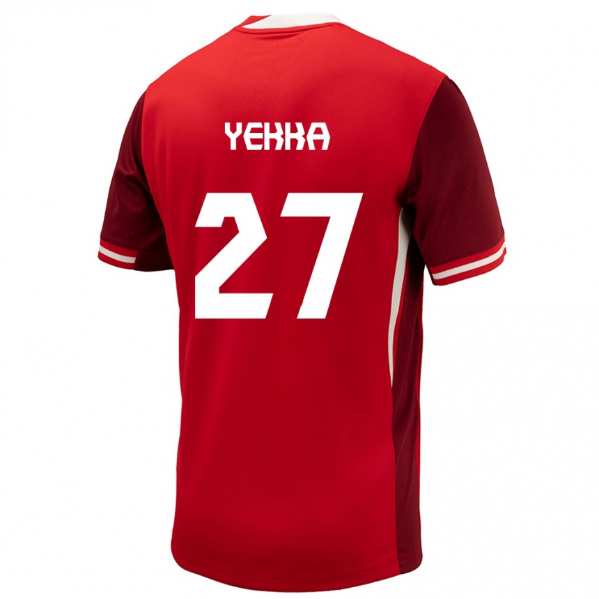 Men Football Canada Sura Yekka #27 Red Home Jersey 24-26 T-Shirt Uk