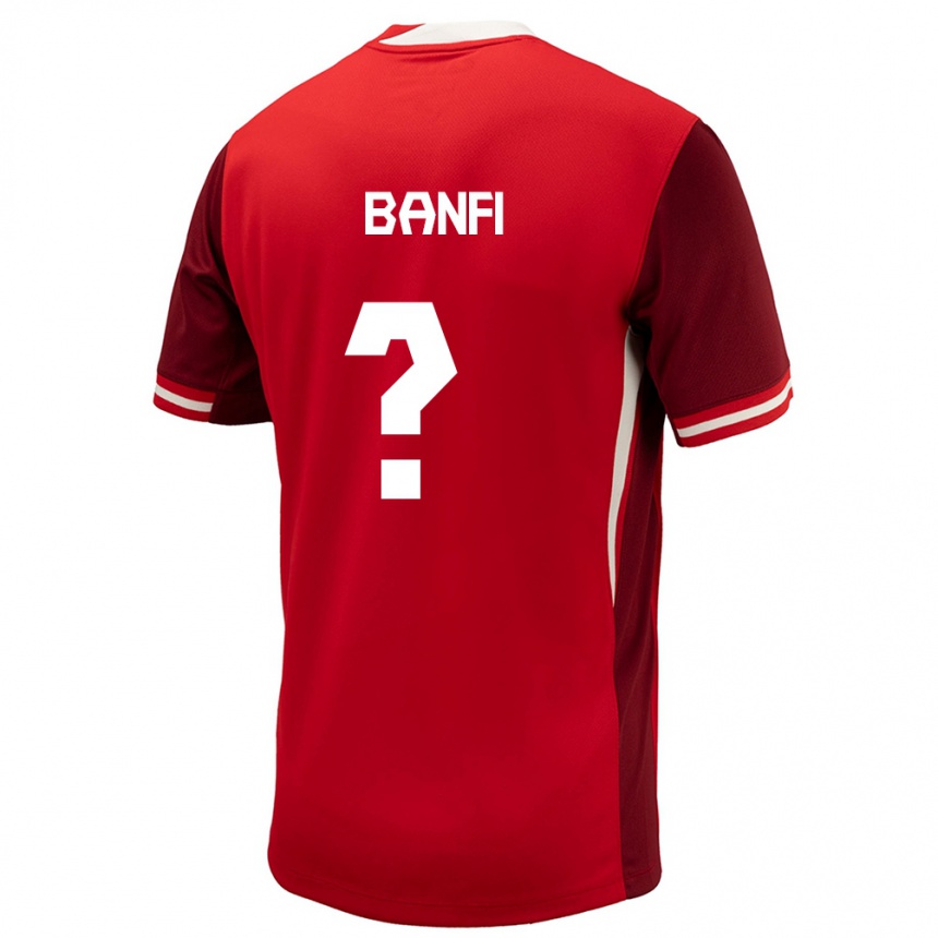 Men Football Canada Samuel Banfi #0 Red Home Jersey 24-26 T-Shirt Uk