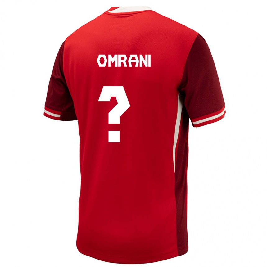 Men Football Canada Shyon Omrani #0 Red Home Jersey 24-26 T-Shirt Uk