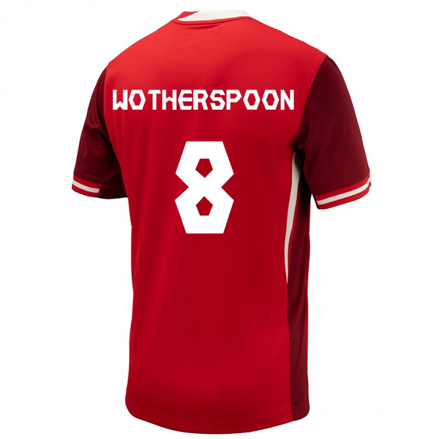 Men Football Canada David Wotherspoon #8 Red Home Jersey 24-26 T-Shirt Uk