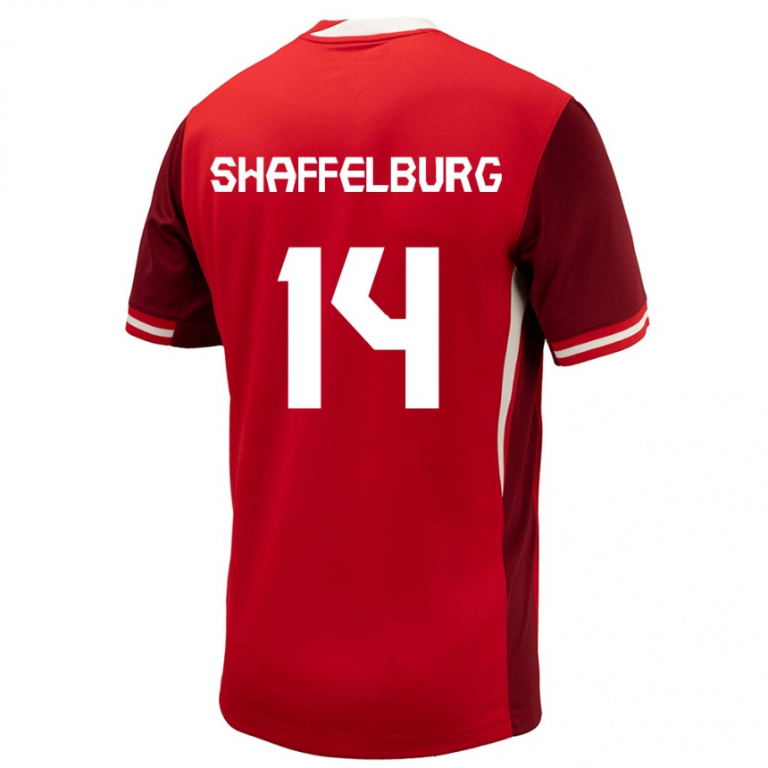 Men Football Canada Jacob Shaffelburg #14 Red Home Jersey 24-26 T-Shirt Uk