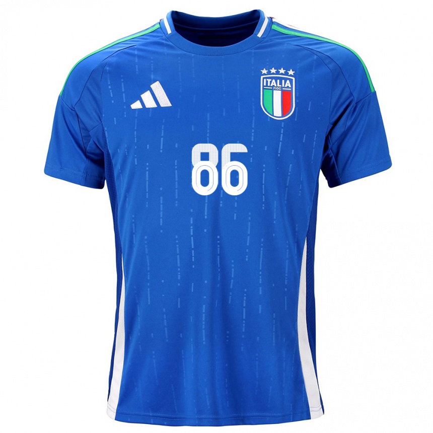 Men Football Italy Daniele Montevago #86 Blue Home Jersey 24-26 T-Shirt Uk