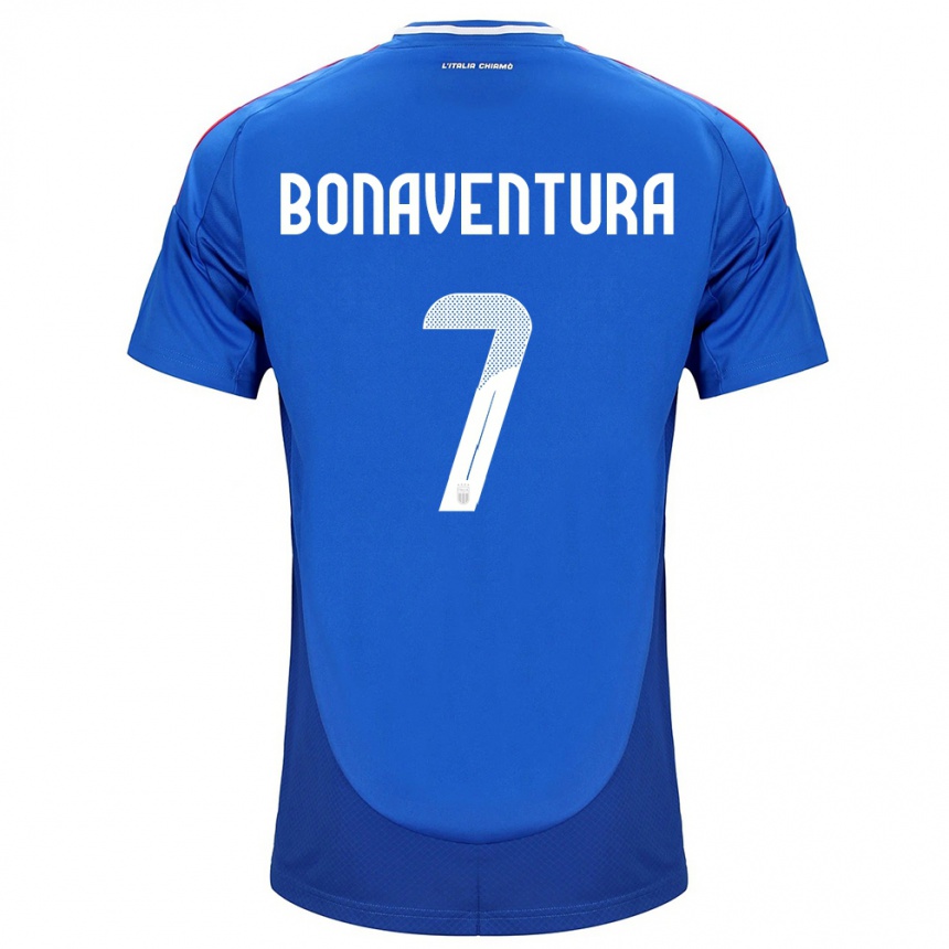 Men Football Italy Giacomo Bonaventura #7 Blue Home Jersey 24-26 T-Shirt Uk