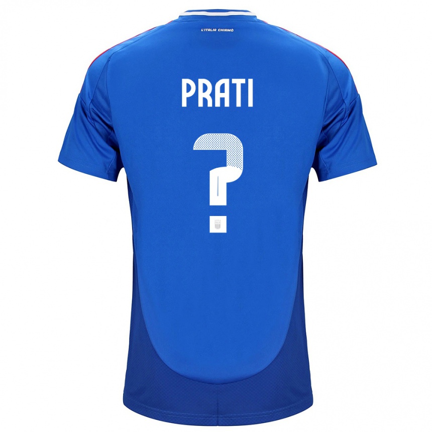 Men Football Italy Matteo Prati #0 Blue Home Jersey 24-26 T-Shirt Uk