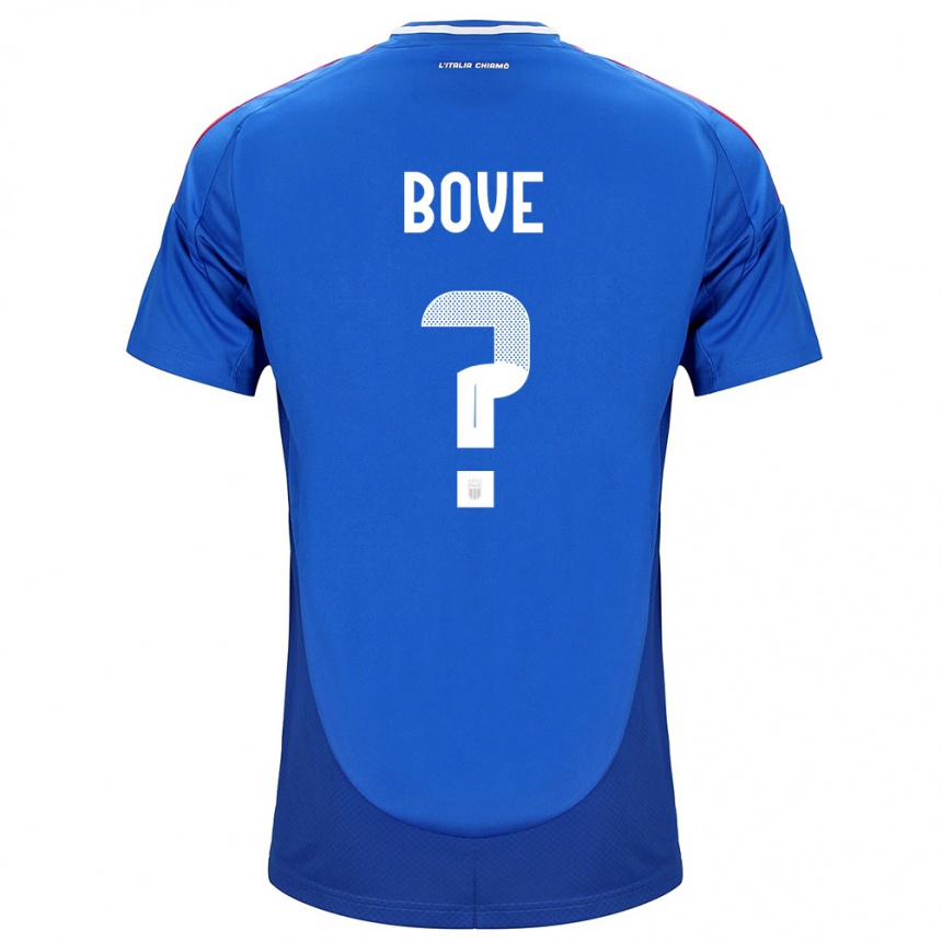 Men Football Italy Edoardo Bove #0 Blue Home Jersey 24-26 T-Shirt Uk