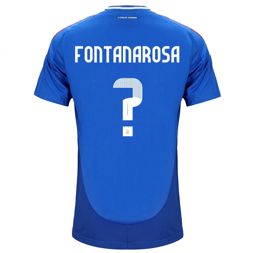 Men Football Italy Alessandro Fontanarosa #0 Blue Home Jersey 24-26 T-Shirt Uk