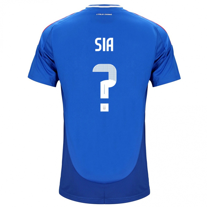 Men Football Italy Diego Sia #0 Blue Home Jersey 24-26 T-Shirt Uk