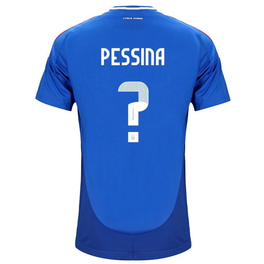 Men Football Italy Massimo Pessina #0 Blue Home Jersey 24-26 T-Shirt Uk