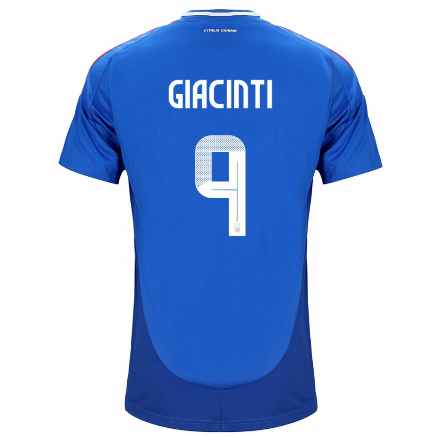 Men Football Italy Valentina Giacinti #9 Blue Home Jersey 24-26 T-Shirt Uk