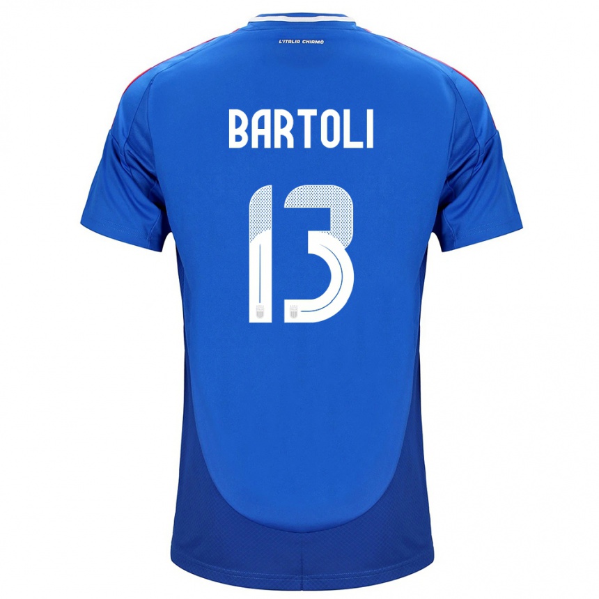 Men Football Italy Elisa Bartoli #13 Blue Home Jersey 24-26 T-Shirt Uk