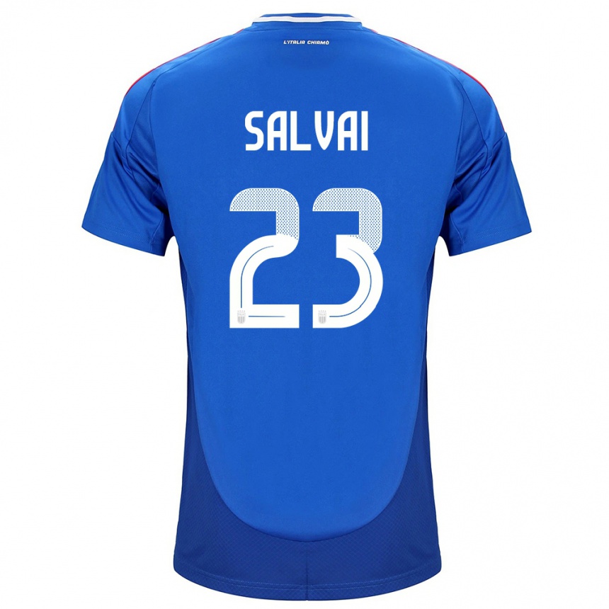 Men Football Italy Cecilia Salvai #23 Blue Home Jersey 24-26 T-Shirt Uk