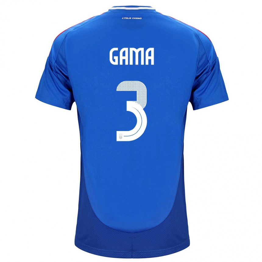 Men Football Italy Sara Gama #3 Blue Home Jersey 24-26 T-Shirt Uk