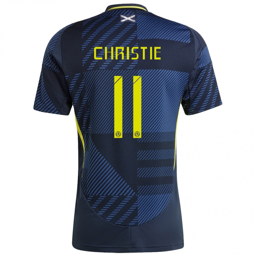 Men Football Scotland Ryan Christie #11 Dark Blue Home Jersey 24-26 T-Shirt Uk