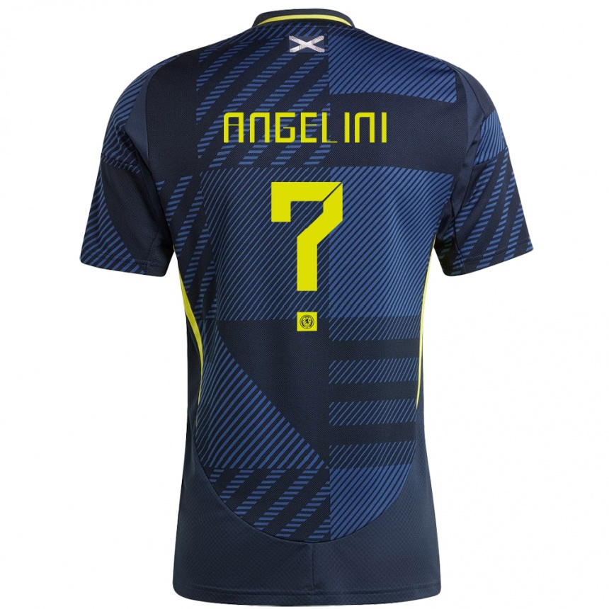 Men Football Scotland Vincent Angelini #0 Dark Blue Home Jersey 24-26 T-Shirt Uk