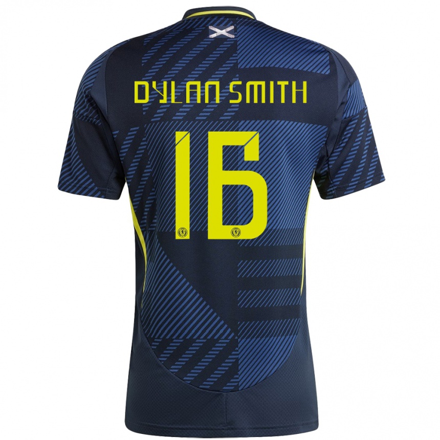 Men Football Scotland Dylan Smith #16 Dark Blue Home Jersey 24-26 T-Shirt Uk