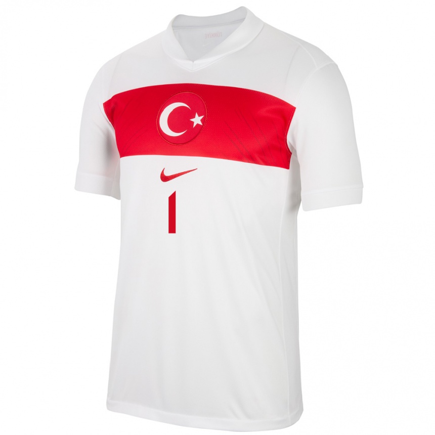 Men Football Turkey Deniz Ertaş #1 White Home Jersey 24-26 T-Shirt Uk